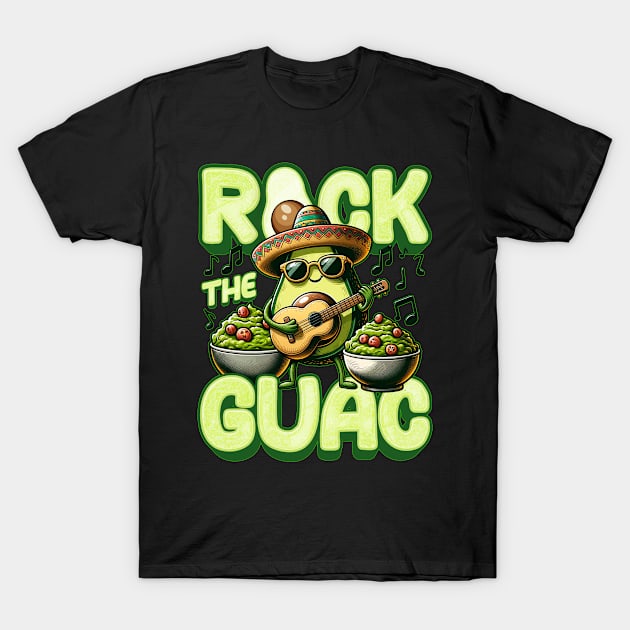 Rock The Guac Funny Cinco De Mayo T-Shirt by BDAZ